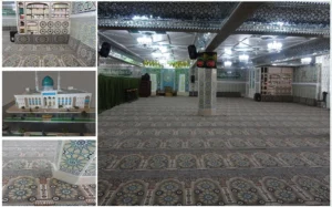 فريق پامچال أثناء قياس تخطيط مصلى لتصميم سجادة مخصصة